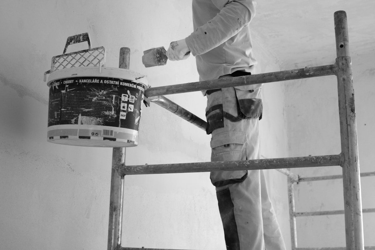 Peinture décorative salon et couloir